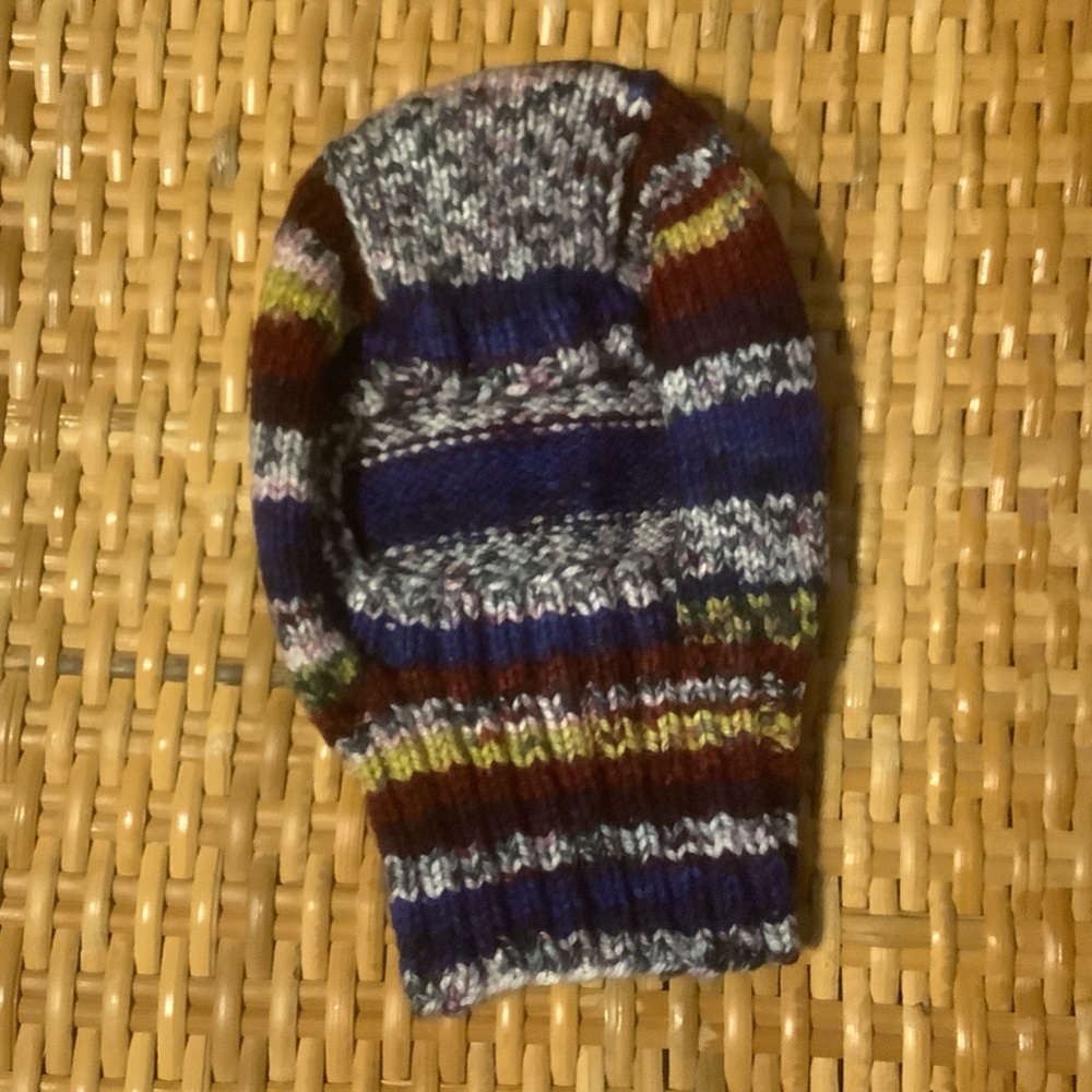 Multicolor Knit Baby Balaclava